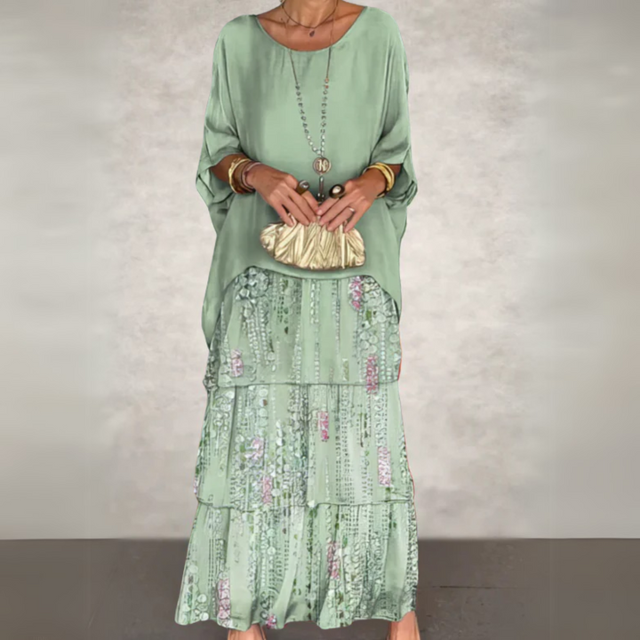 Robe Longue Bohème Femme à Volants Fluide
