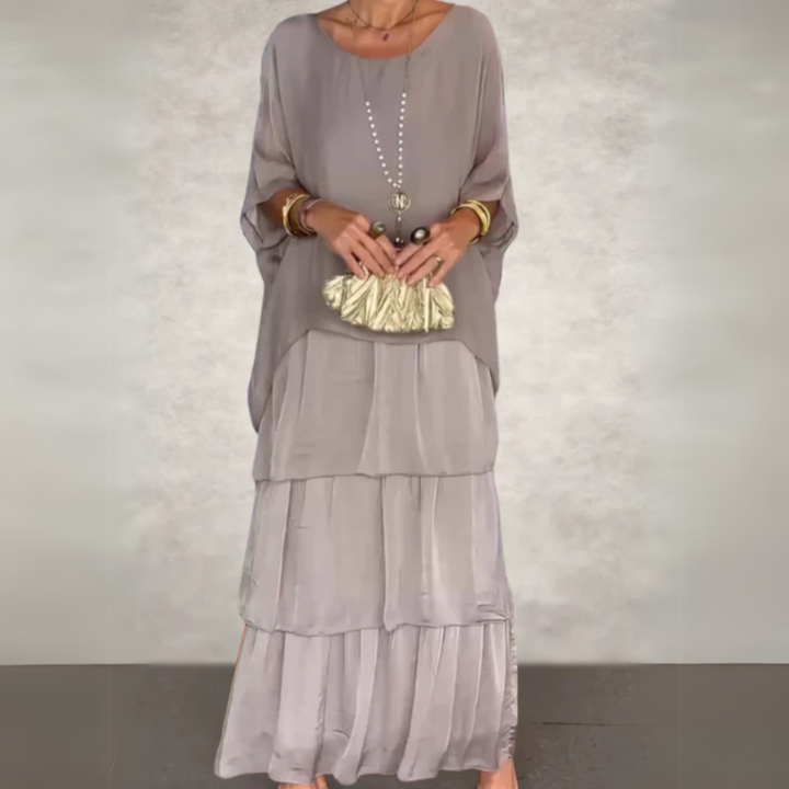 Robe Longue Bohème Femme à Volants Fluide