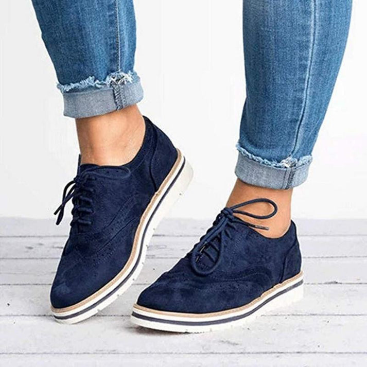 Chaussures Oxford Femme Lacets Détail Brogue