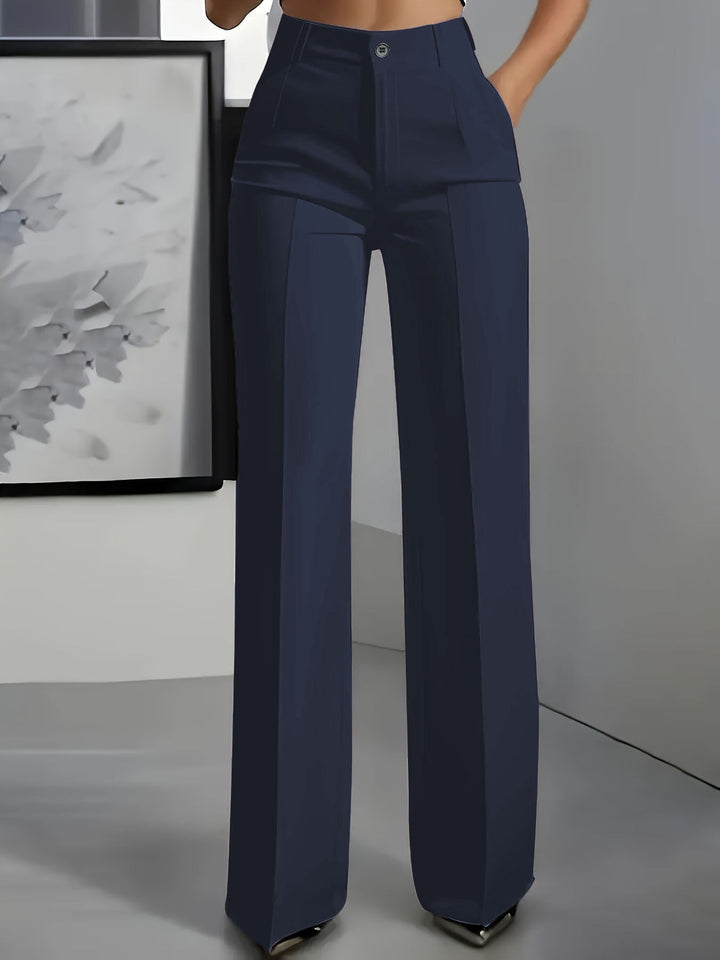 Women's High-Waisted Straight-Leg Pants