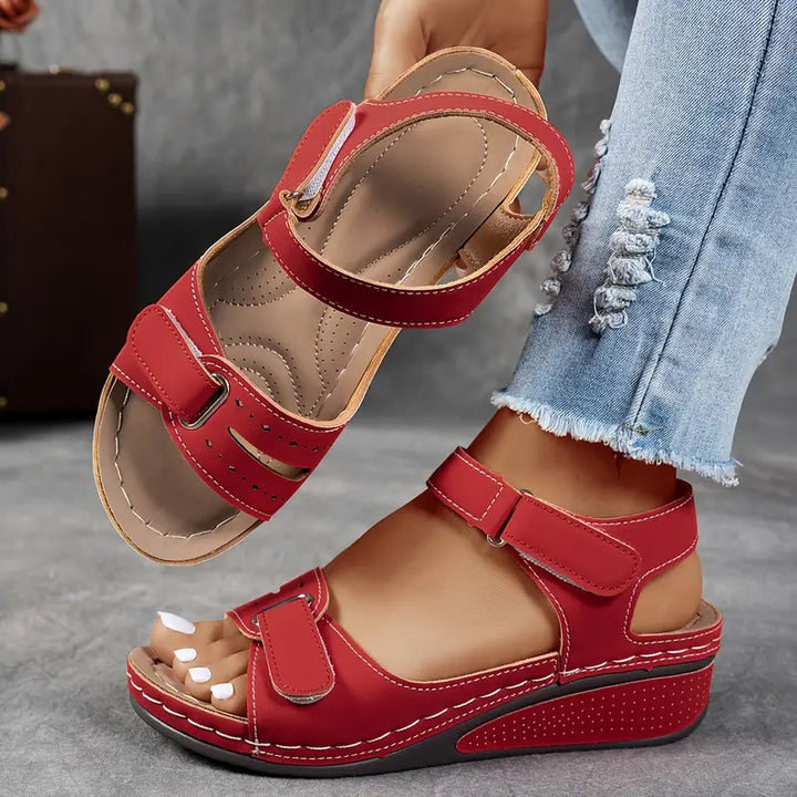 Sandales Compensées Ergonomiques Ajustables Femme