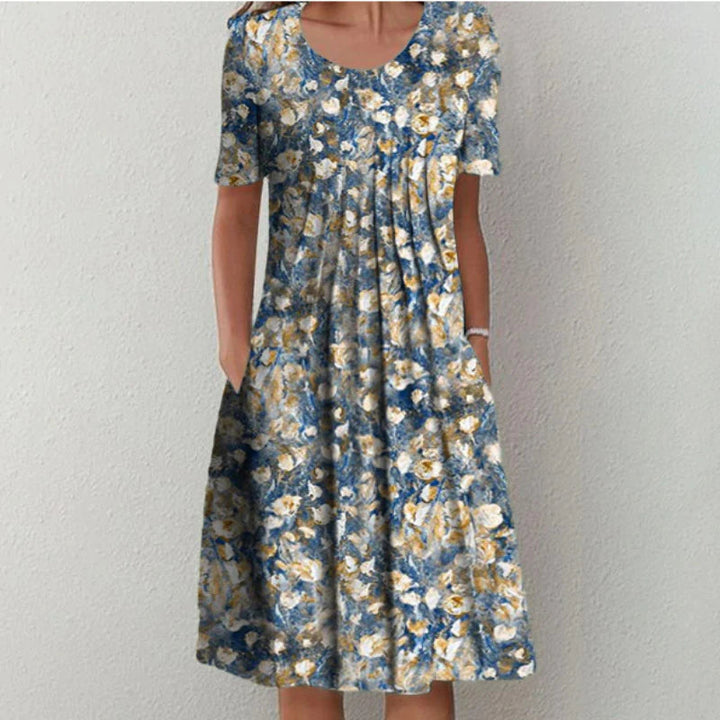 Robe Mi-Longue Fleurie Femme Été