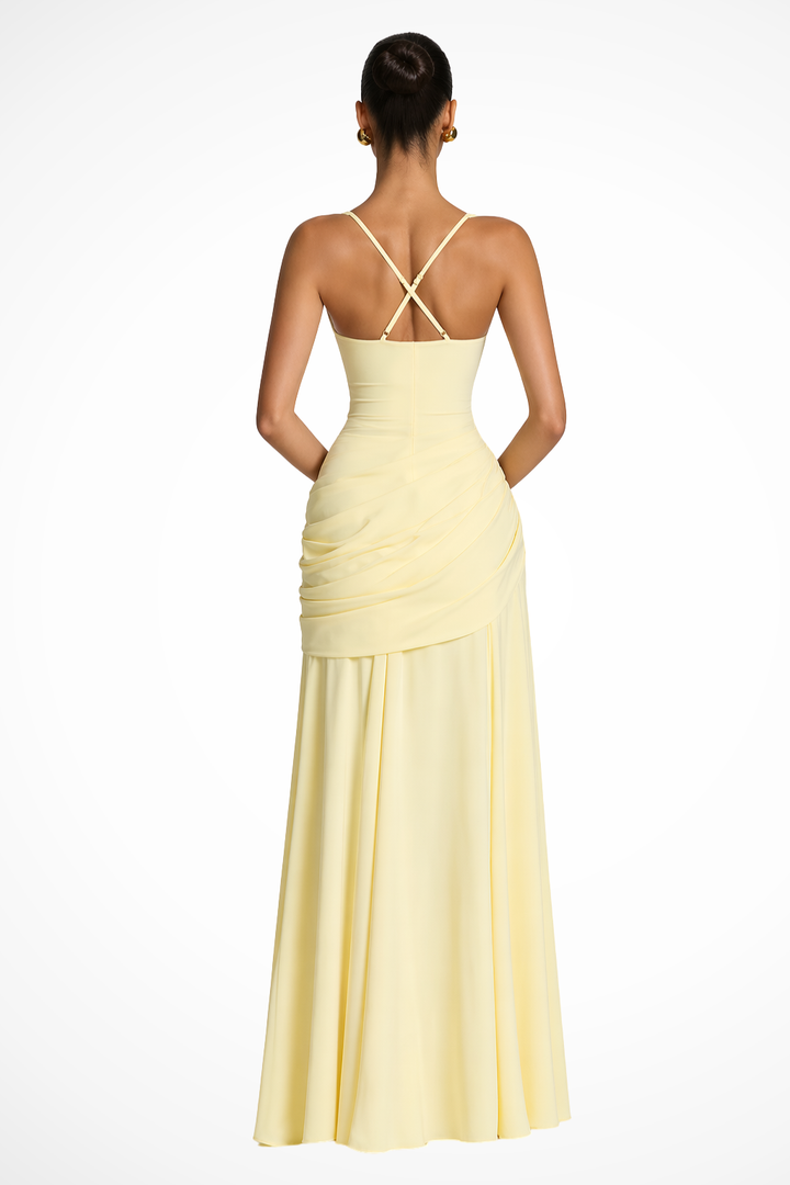 Robe Maxi Encolure Carrée Femme Cérémonie