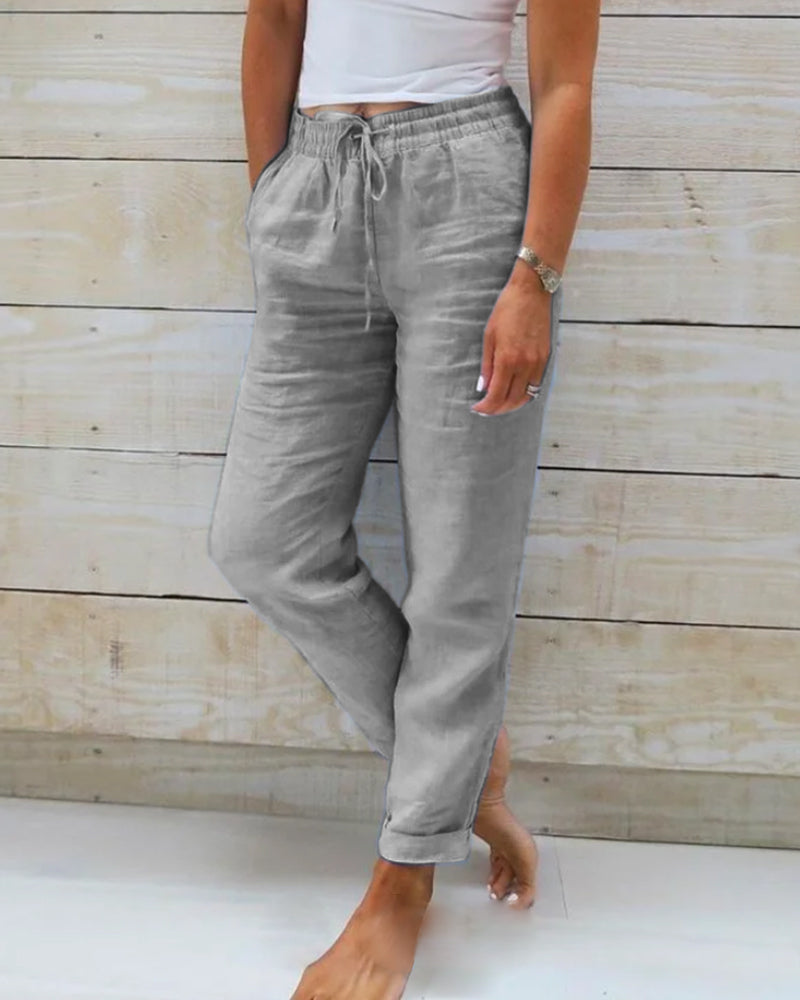Pantalon Stretch Léger Femme Coupe Flexible