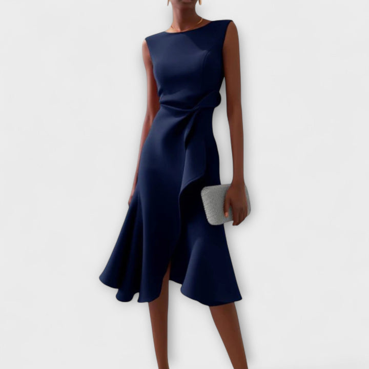 Robe Midi Fluide Sans Manches Femme Été