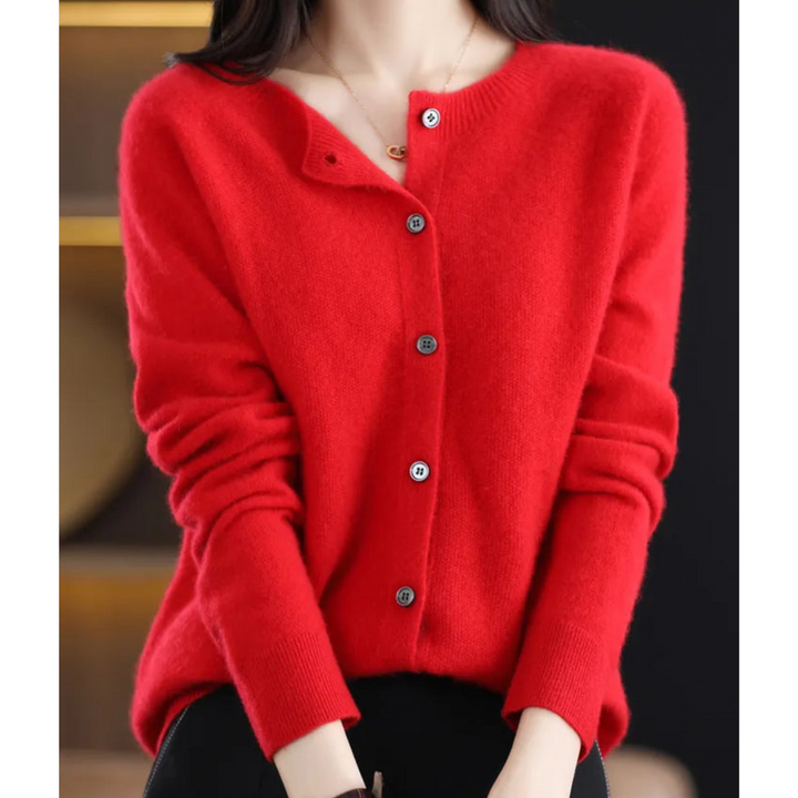 Cardigan en Maille Douce Pour Femme avec Fermeture Boutonnée Sur Le Devant