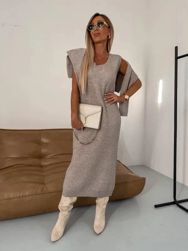Women's Midi Dress and Turtleneck Sweater