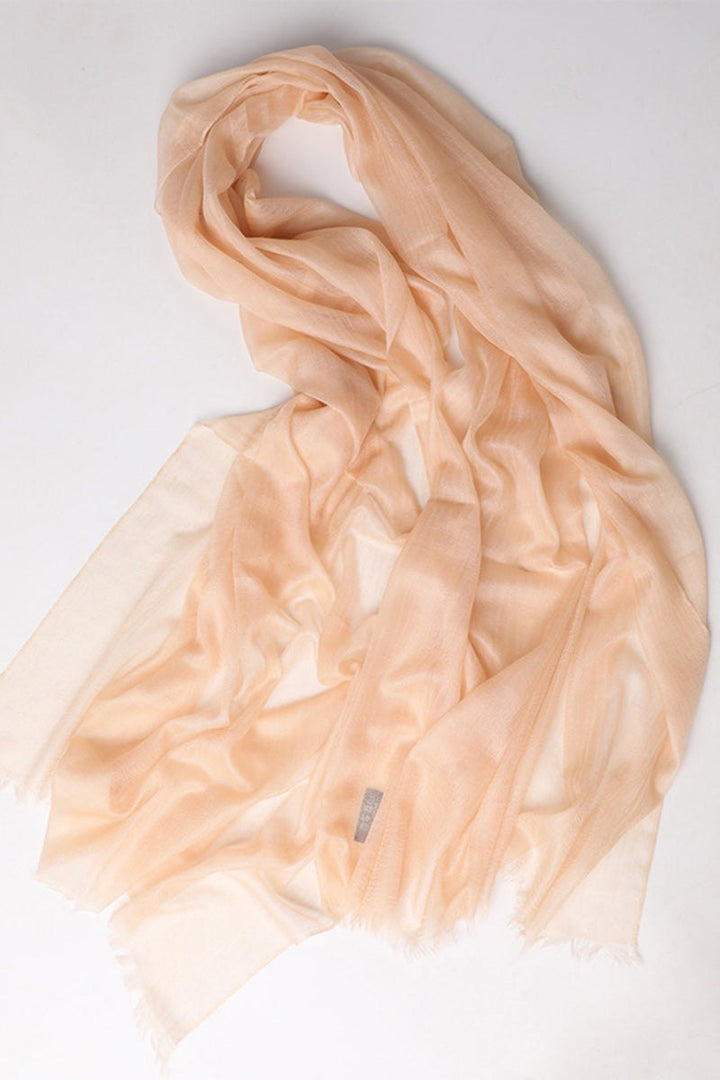 Lightweight and Sheer Women's Scarf with Fringed Edges