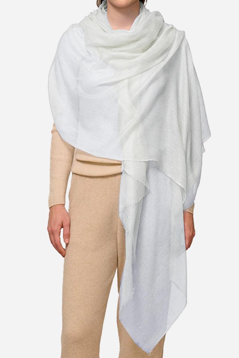 Lightweight and Sheer Women's Scarf with Fringed Edges