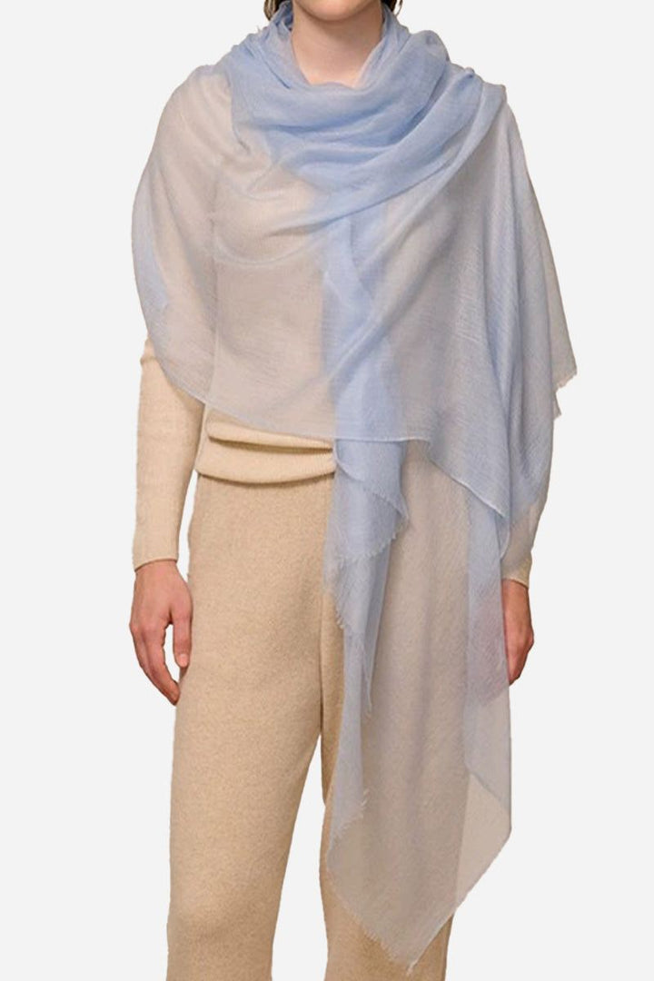 Lightweight and Sheer Women's Scarf with Fringed Edges