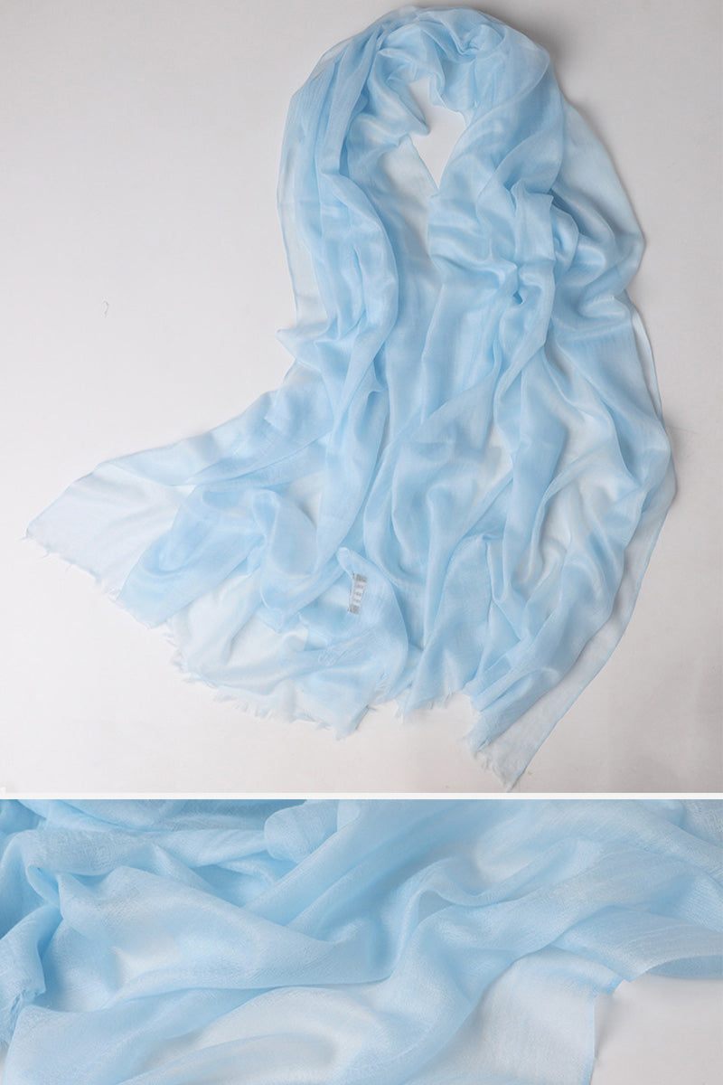 Lightweight and Sheer Women's Scarf with Fringed Edges