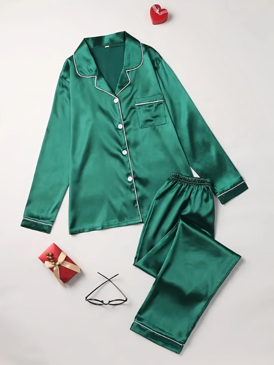 Ensemble Pyjama Chemise Boutonnée Femme