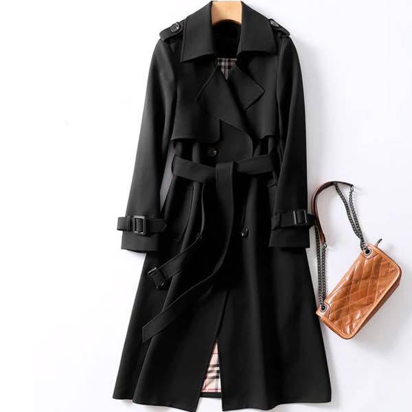 Trench-Coat Femme Double Boutonnage Ceinturé