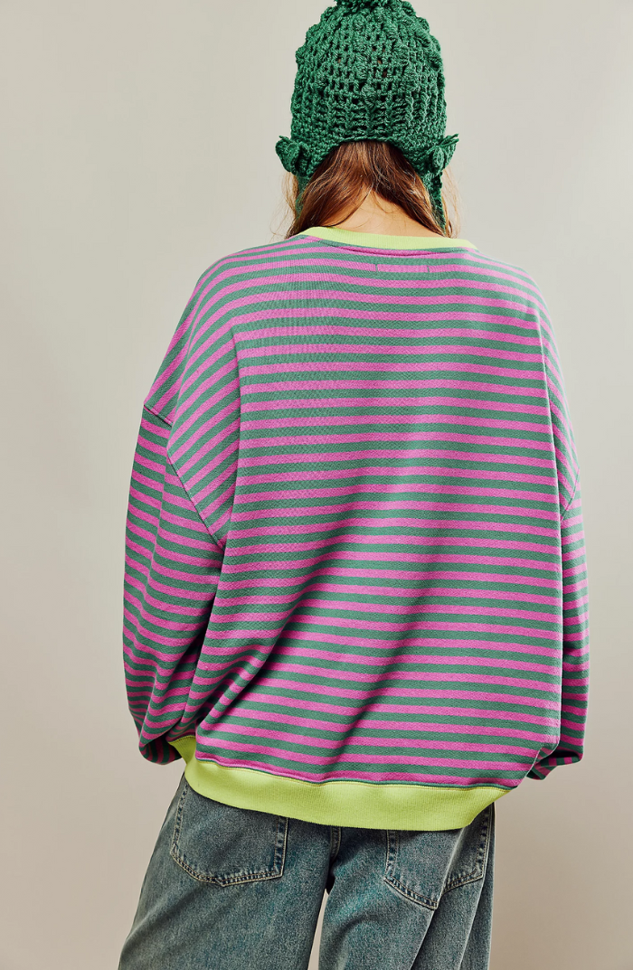 Pull Oversize Rayé Femme