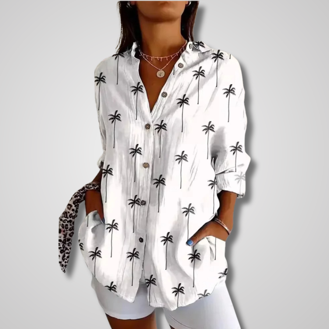 Blouse Fleurie Femme Boutonnée Coupe Ample