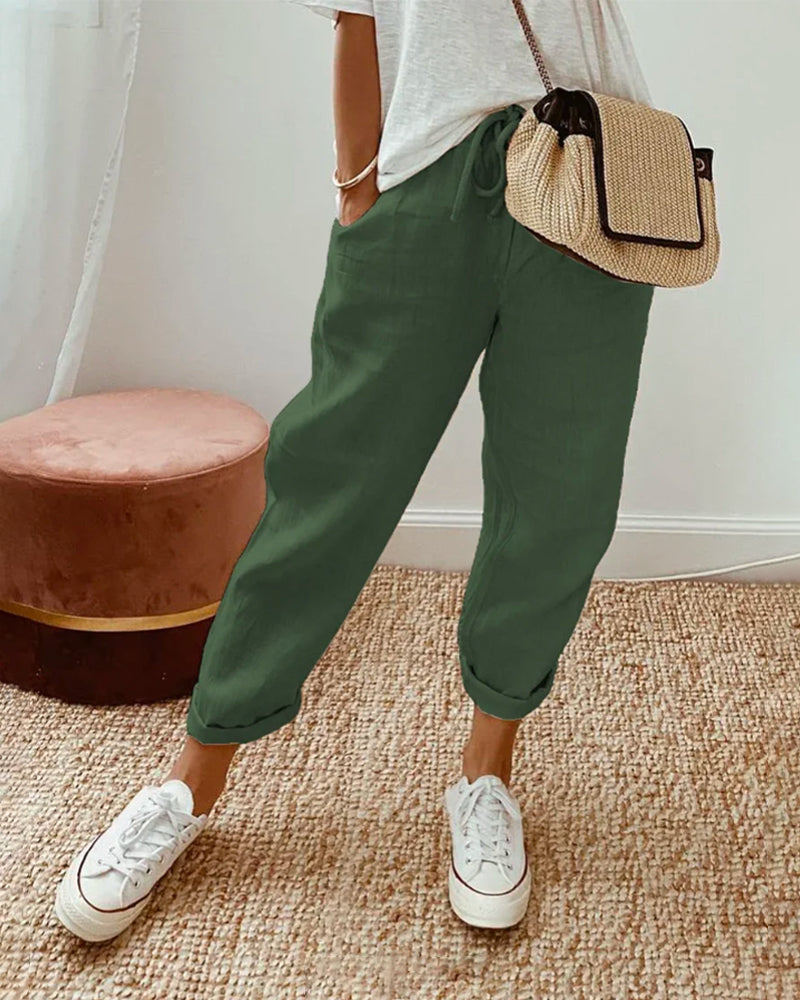 Pantalon Coton Respirant Femme Confort Anti-Humidité