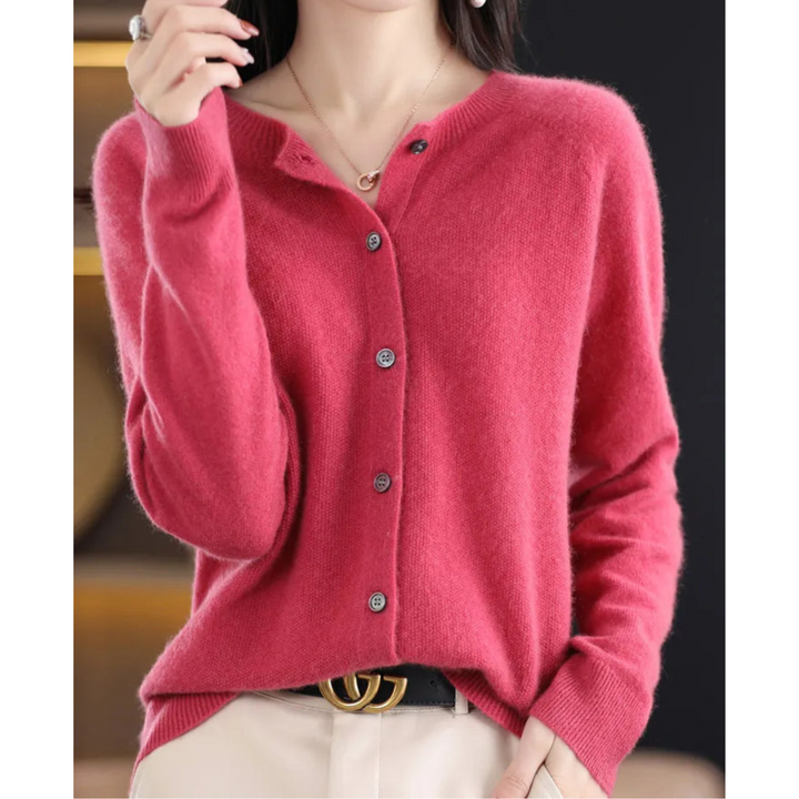 Cardigan en Maille Douce Pour Femme avec Fermeture Boutonnée Sur Le Devant