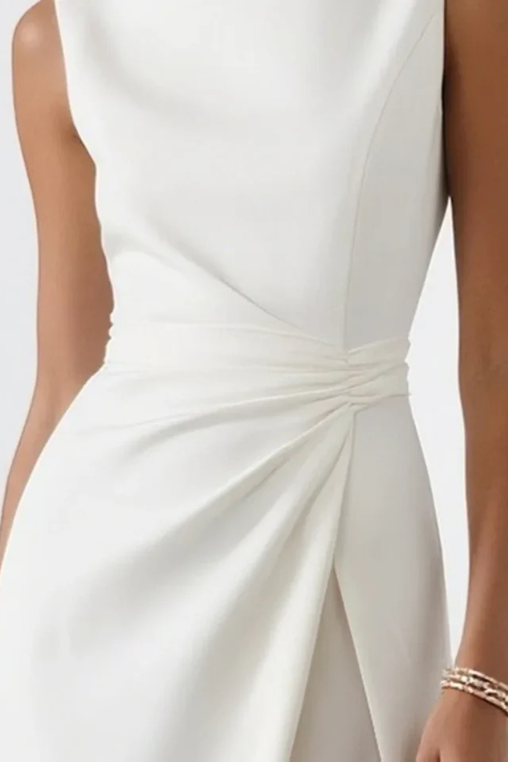 Robe Longue Femme Fendue Taille Drapée Cérémonie