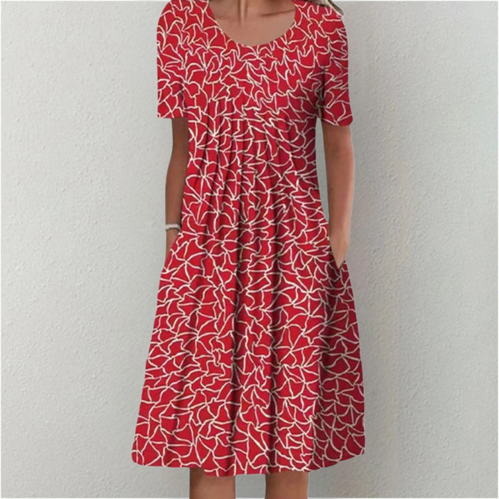 Robe Mi-Longue Fleurie Femme Été