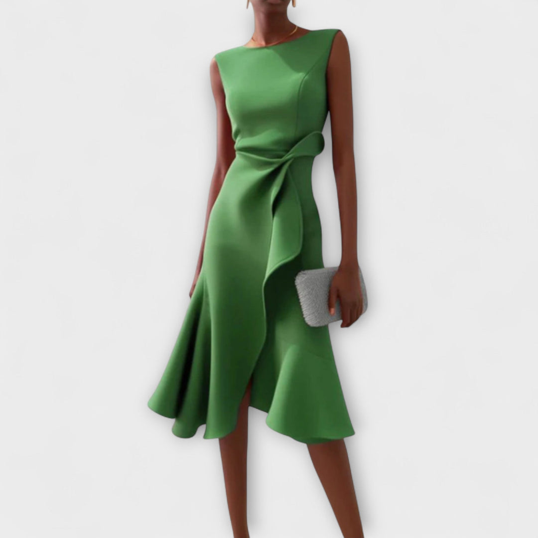 Robe Midi Fluide Sans Manches Femme Été