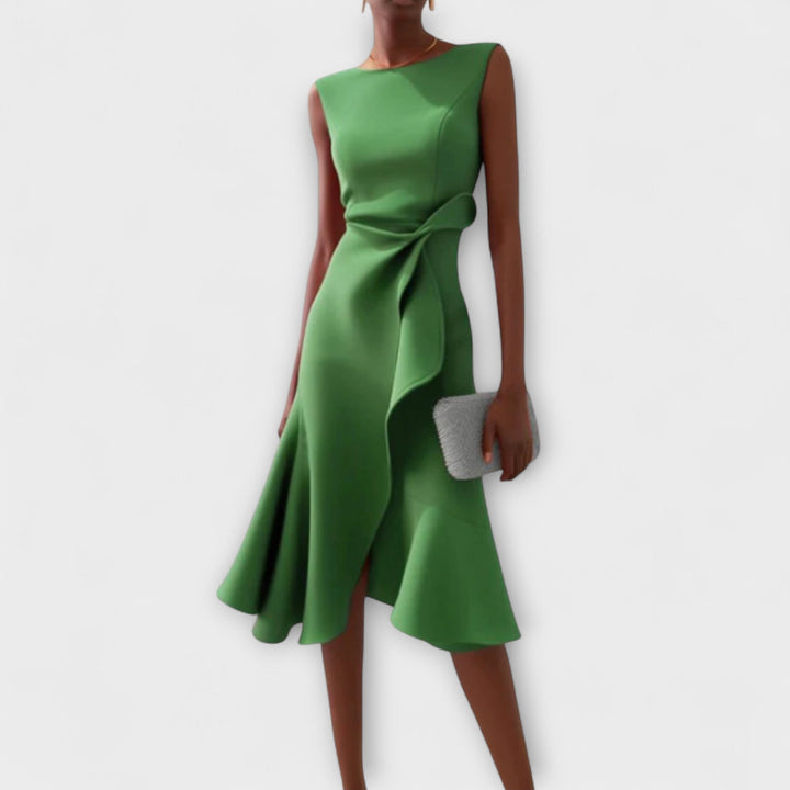 Robe Midi Fluide Sans Manches Femme Été