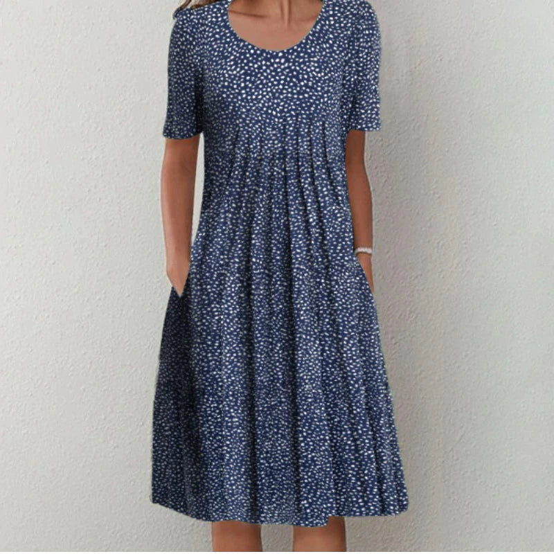 Robe Mi-Longue Fleurie Femme Été
