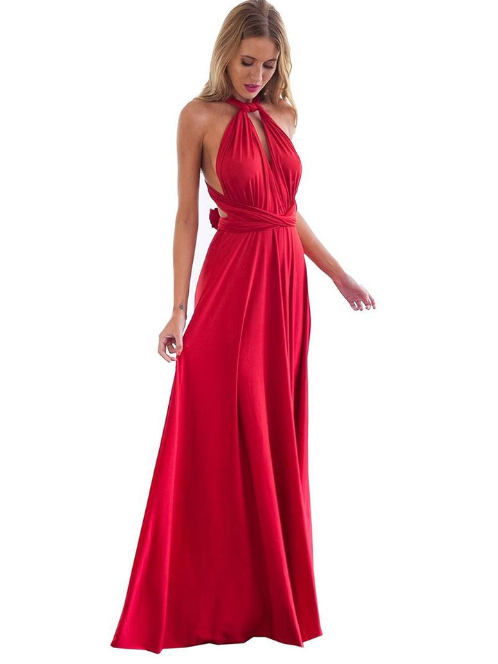 Robe Maxi Femme Asymétrique Une Épaule Soirée