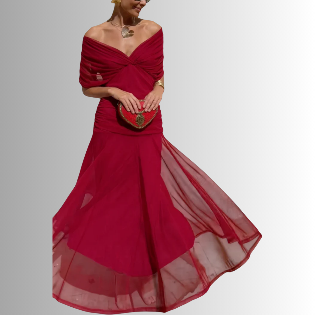 Robe Maxi Femme Épaules Dénudées Soirée