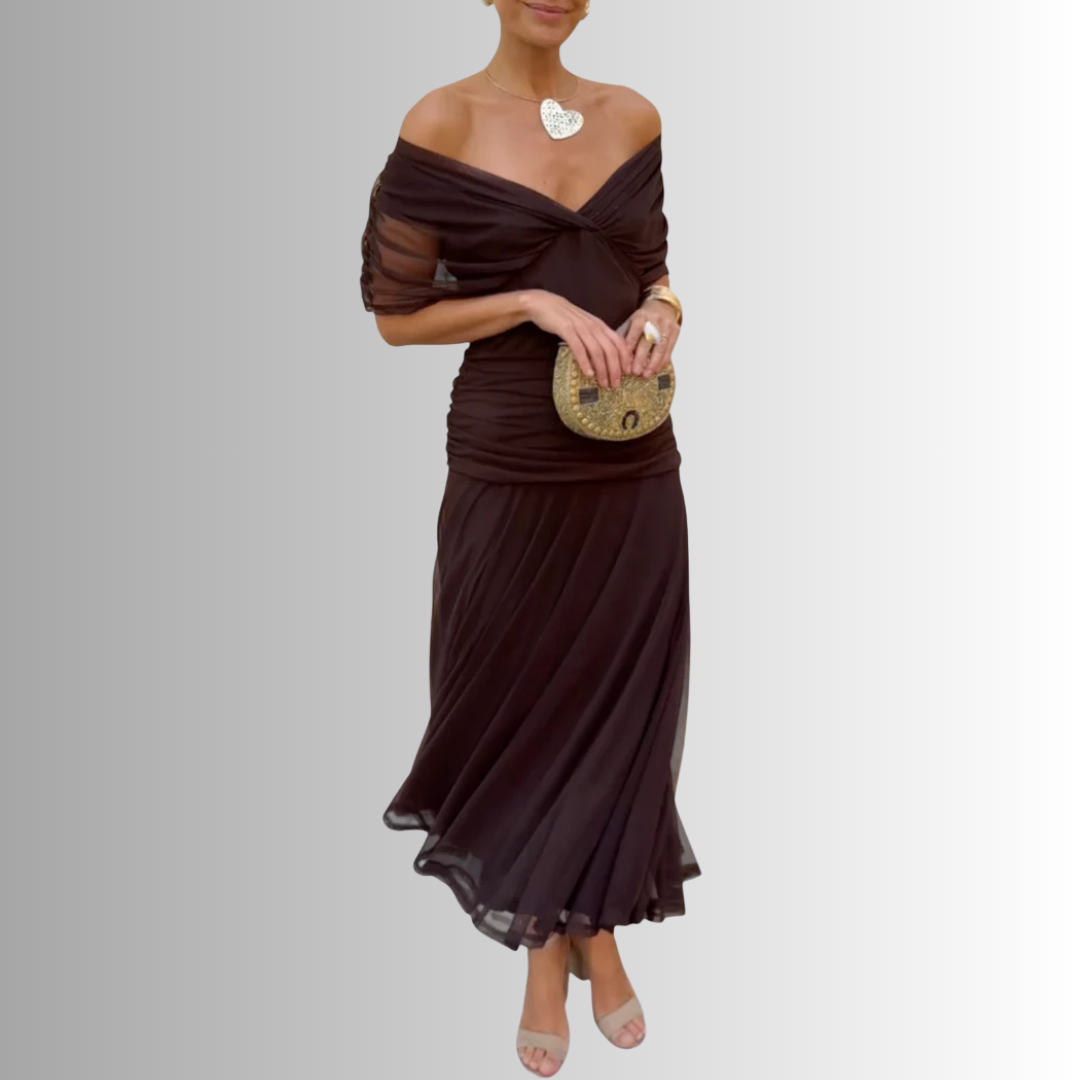 Robe Maxi Femme Épaules Dénudées Soirée
