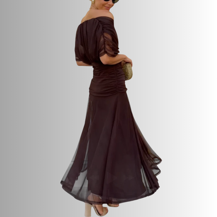 Robe Maxi Femme Épaules Dénudées Soirée