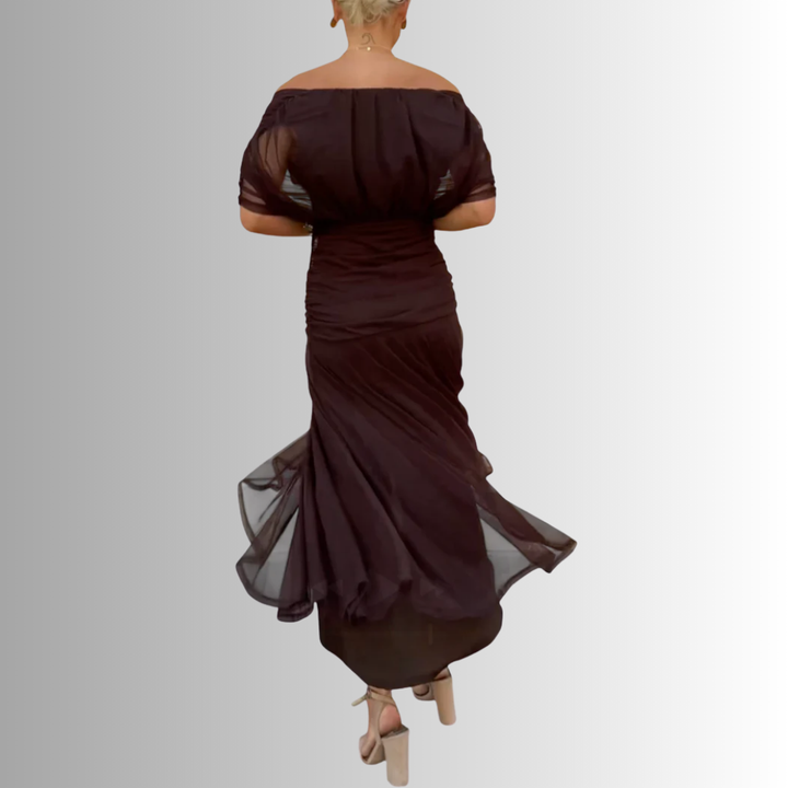 Robe Maxi Femme Épaules Dénudées Soirée