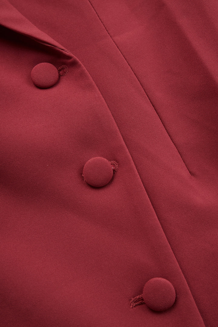 Abito midi elegante da donna, stile blazer, aderente e con scollo a V