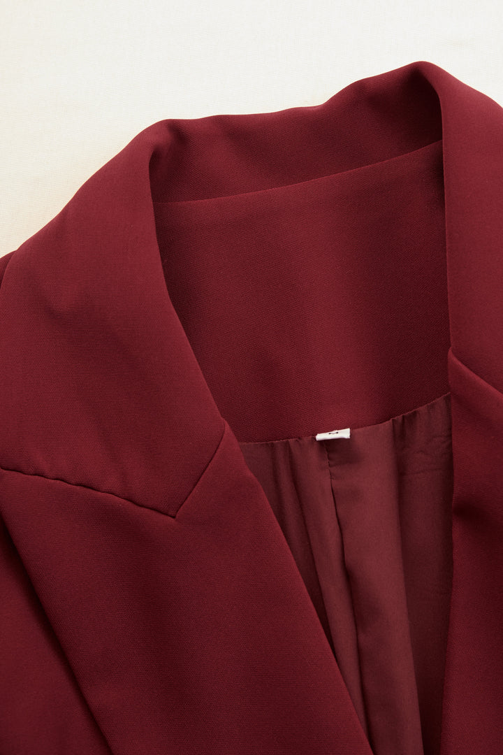 Abito midi elegante da donna, stile blazer, aderente e con scollo a V