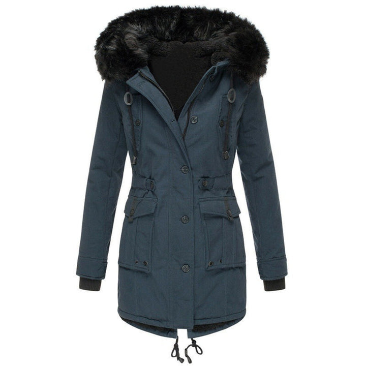 Women's Winter Parka with Faux Fur Hood