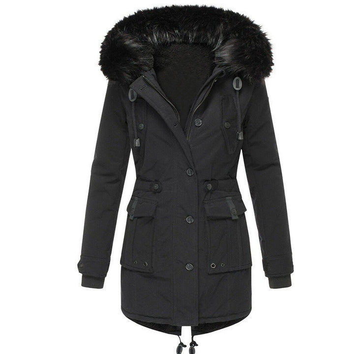 Women's Winter Parka with Faux Fur Hood