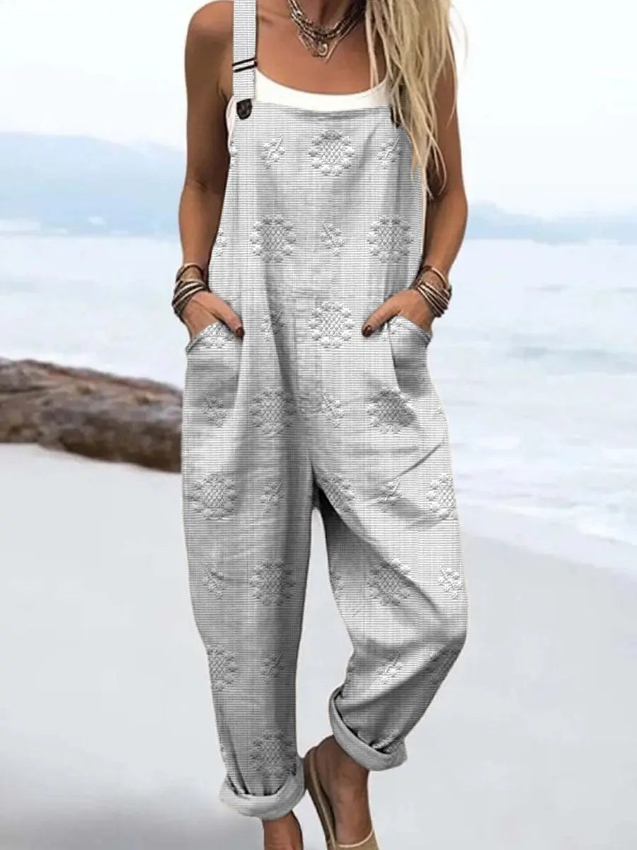 Combinaison Large Femme Motif Poches