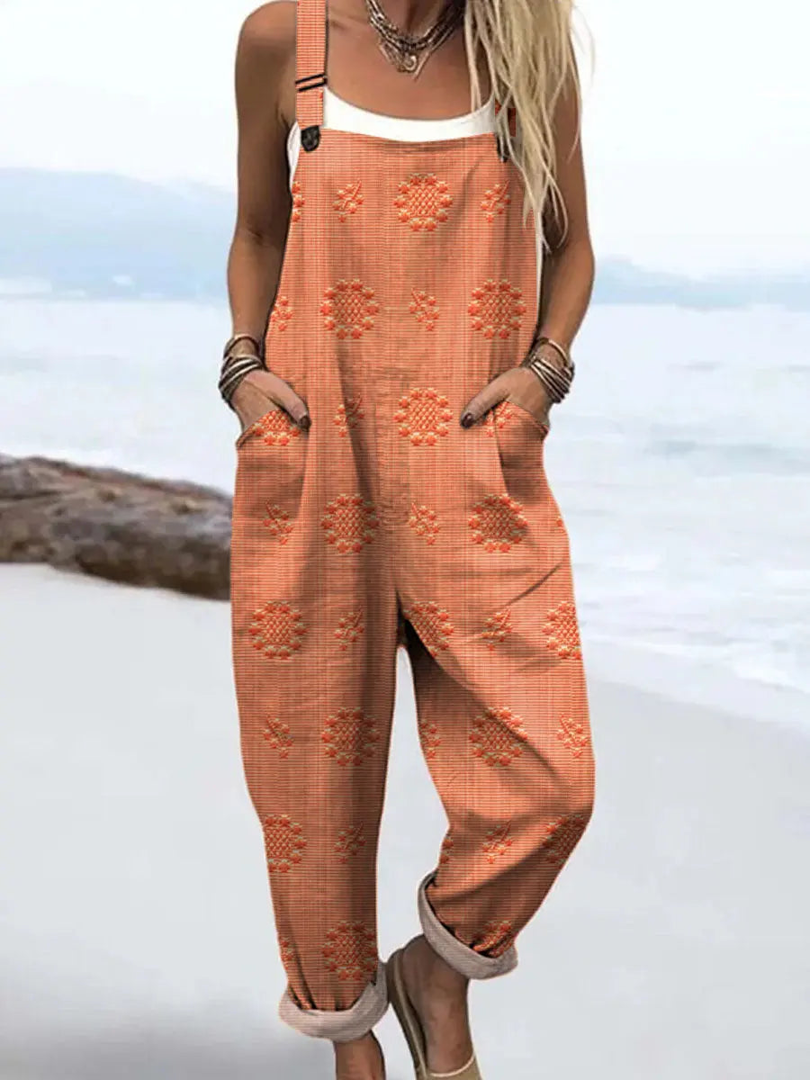 Combinaison Large Femme Motif Poches