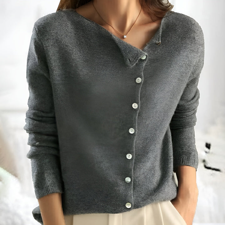 Women's Buttoned V-Neck Cardigan