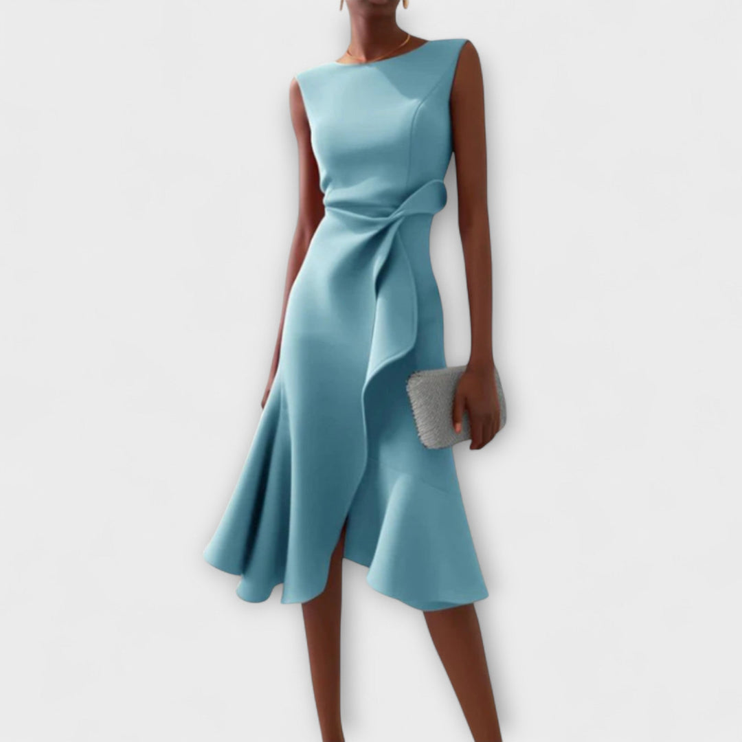 Robe Midi Fluide Sans Manches Femme Été