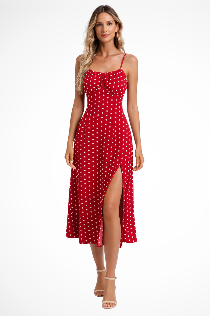 Robe Midi Bohème Fleurie Femme Sans Manches