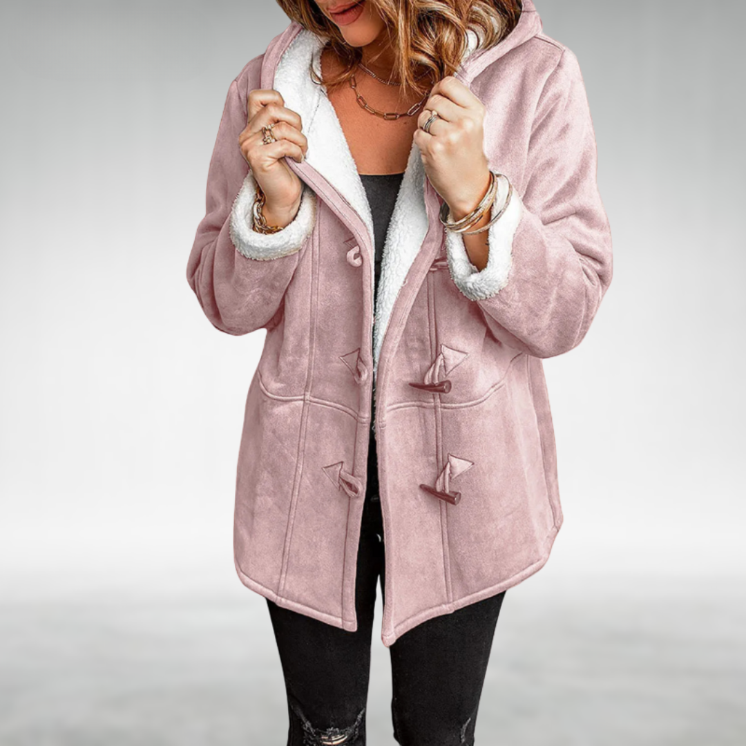 Veste D'hiver à Capuche Doublée de Polaire Pour Femme