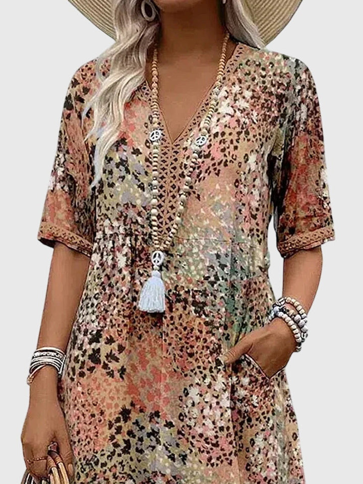 Robe Midi Fleurie Femme Été