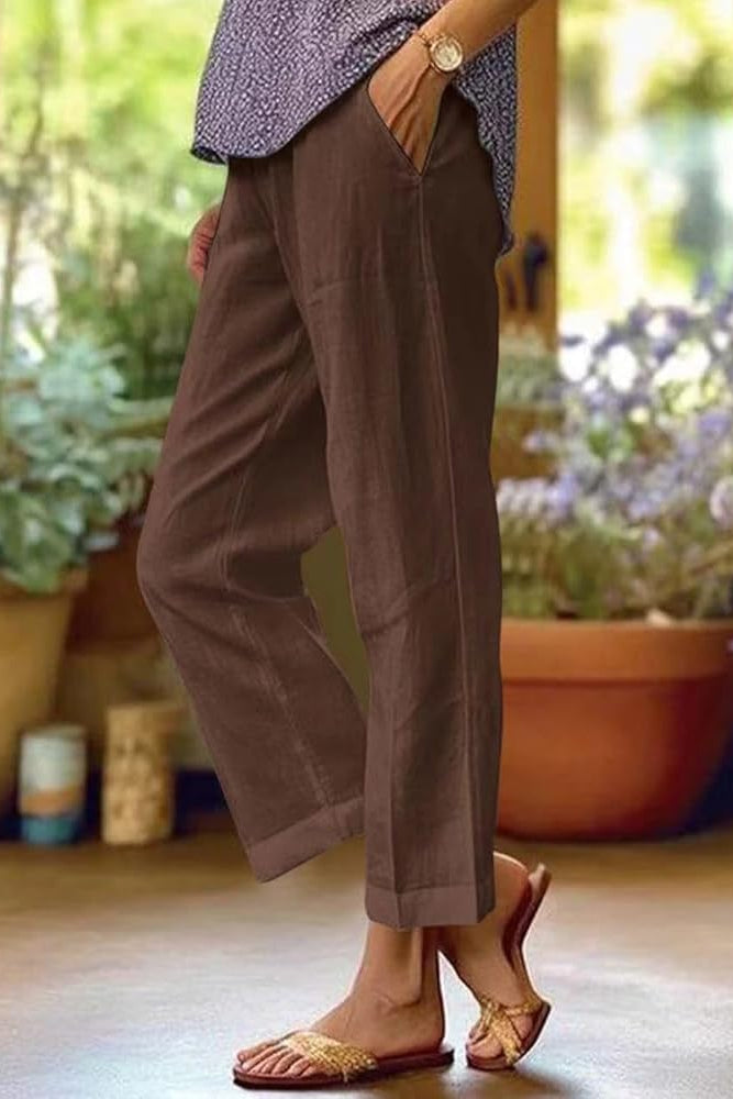 Pantalon Cheville Décontracté Femme