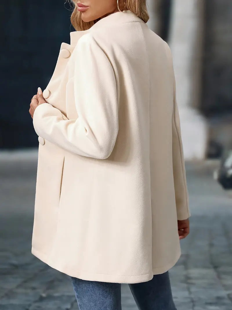 Manteau Décontracté à Manches Longues et Ouverture Frontale Pour Femme