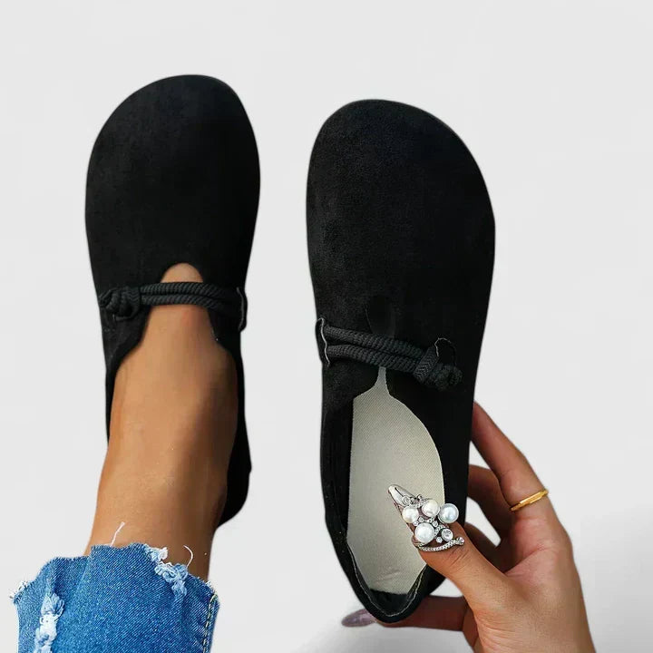Mocassins Plates Style Babies Pour Femme Avec Nœud