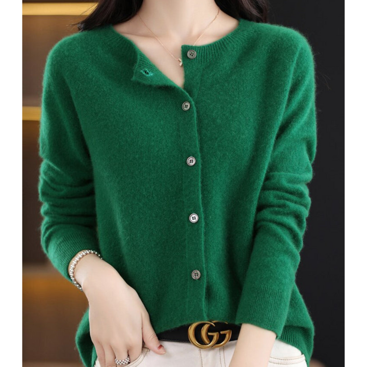 Cardigan en Maille Douce Pour Femme avec Fermeture Boutonnée Sur Le Devant