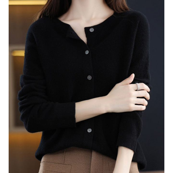 Cardigan en Maille Douce Pour Femme avec Fermeture Boutonnée Sur Le Devant