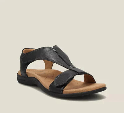 Sandales Cuir Femme Bout Ouvert Brides Réglables