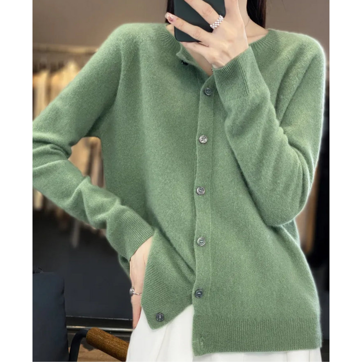 Cardigan en Maille Douce Pour Femme avec Fermeture Boutonnée Sur Le Devant