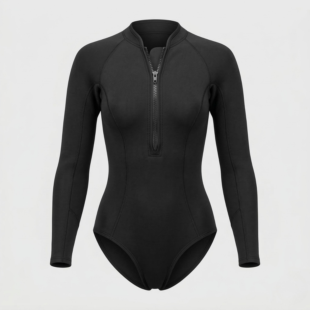 Combinaison Surf Manches Longues Imprimé Tropical Femme